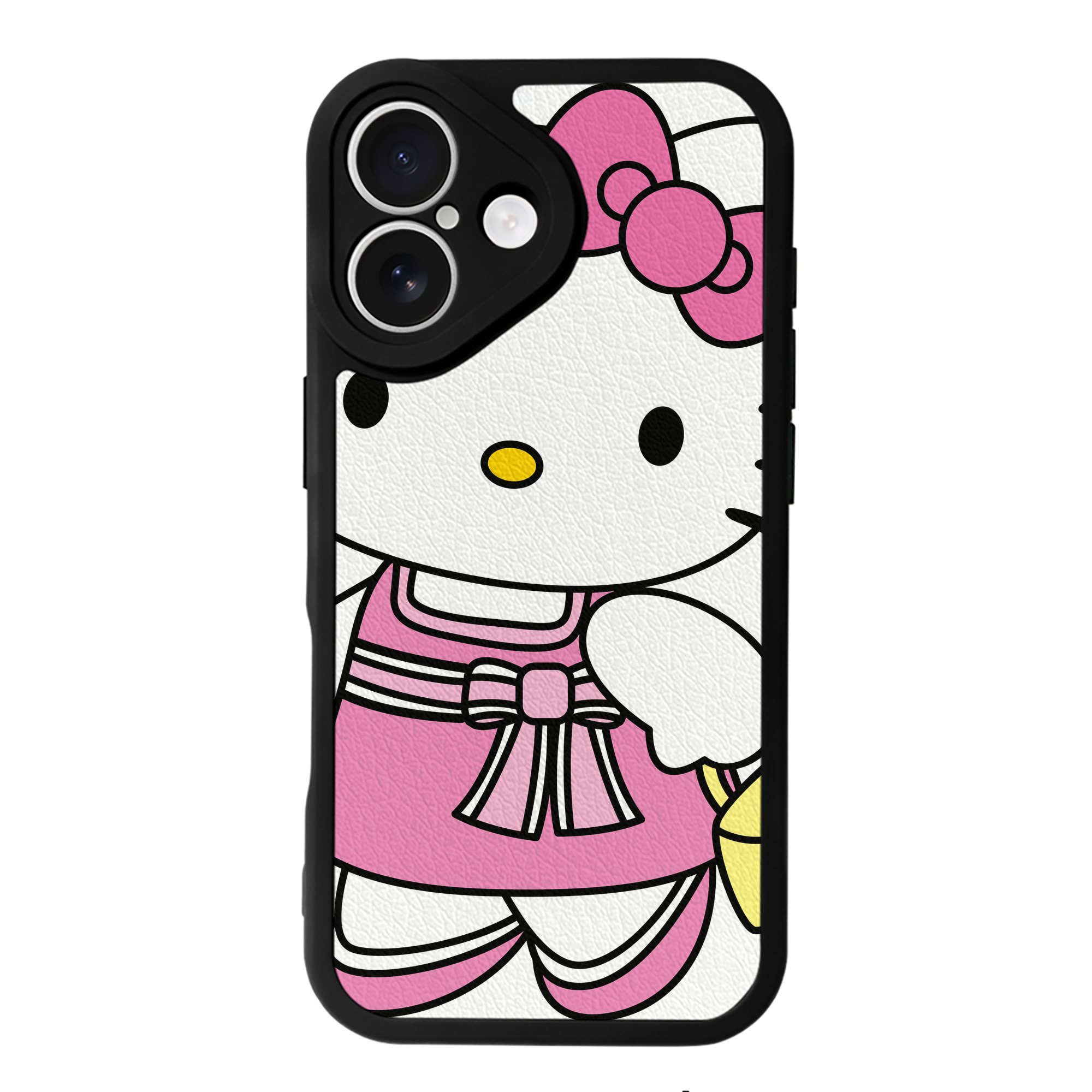 （画像用） Hello Kitty ハローキティ 【iPhone 16シリーズ対応】シリコンスマホケース（レザー調） 材質：シリコン